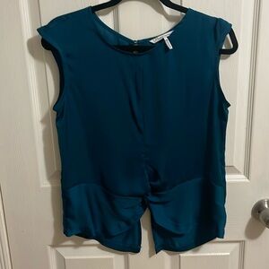 French connection blue blouse size medium petite
